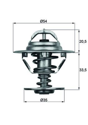 Thermostat, coolant MAHLE TX883D