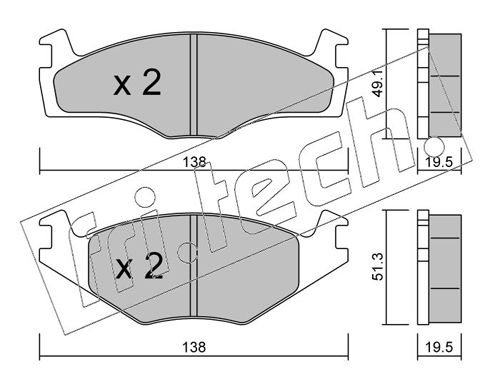 Brake Pad Set, disc brake fri.tech. 047.1