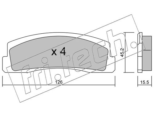 Brake Pad Set, disc brake fri.tech. 048.0