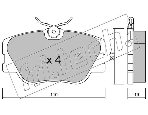 Brake Pad Set, disc brake fri.tech. 063.0