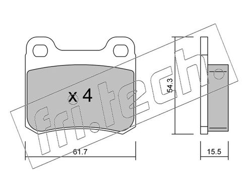 Brake Pad Set, disc brake fri.tech. 094.1