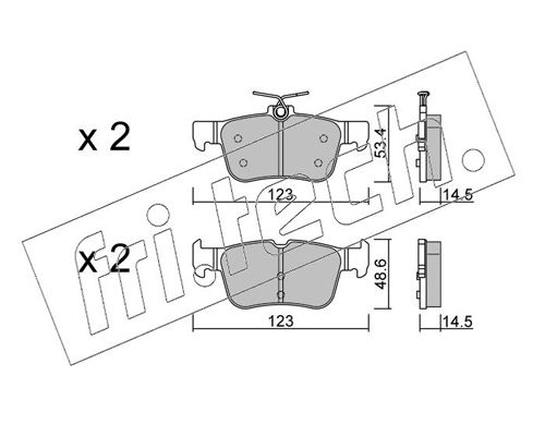 Brake Pad Set, disc brake fri.tech. 1064.2