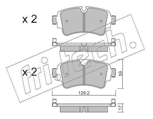 Brake Pad Set, disc brake fri.tech. 1129.0