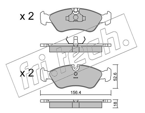 Brake Pad Set, disc brake fri.tech. 119.0