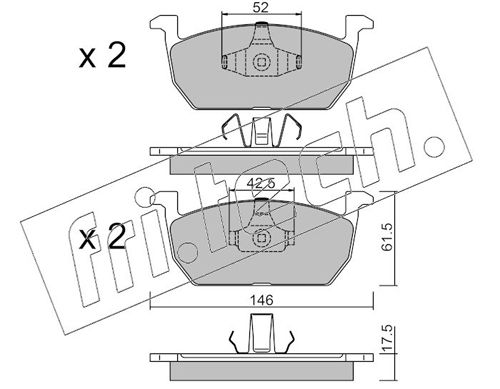 Brake Pad Set, disc brake fri.tech. 1214.0