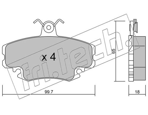 Brake Pad Set, disc brake fri.tech. 122.0