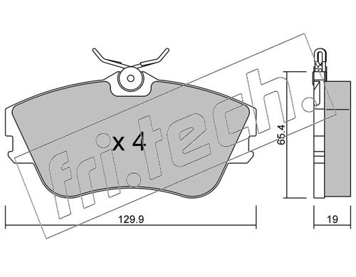 Brake Pad Set, disc brake fri.tech. 167.0