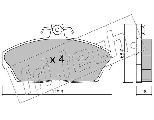 Brake Pad Set, disc brake fri.tech. 177.1