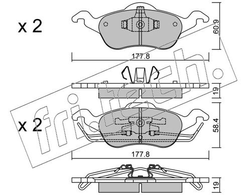 Brake Pad Set, disc brake fri.tech. 300.0