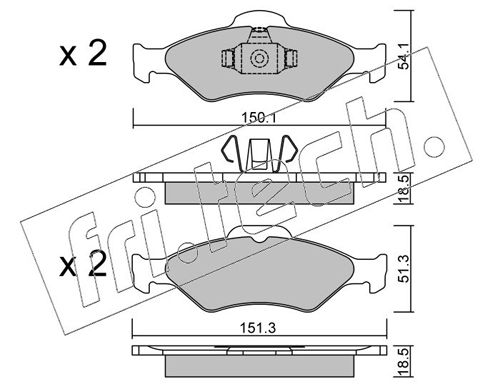 Brake Pad Set, disc brake fri.tech. 324.0