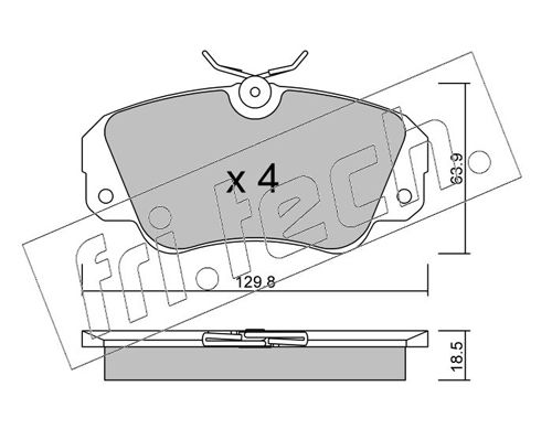 Brake Pad Set, disc brake fri.tech. 554.0