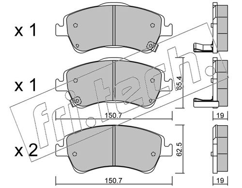 Brake Pad Set, disc brake fri.tech. 811.0