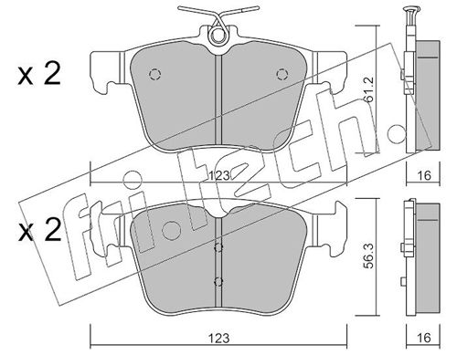 Brake Pad Set, disc brake fri.tech. 997.0