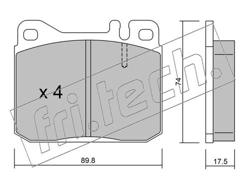 Brake Pad Set, disc brake fri.tech. 013.1