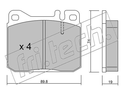 Brake Pad Set, disc brake fri.tech. 013.2