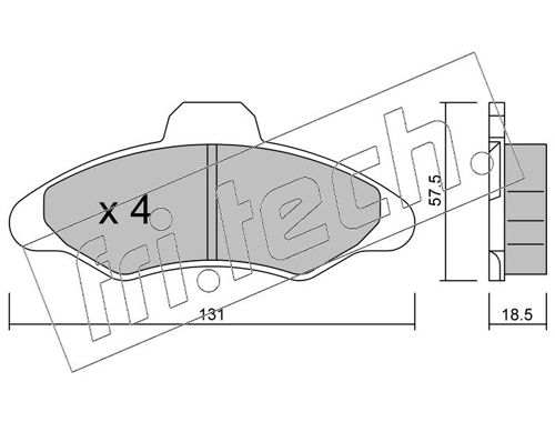 Brake Pad Set, disc brake fri.tech. 073.0