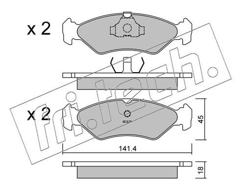 Brake Pad Set, disc brake fri.tech. 075.0