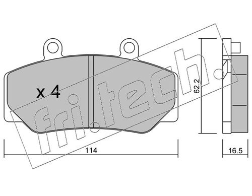 Brake Pad Set, disc brake fri.tech. 077.0