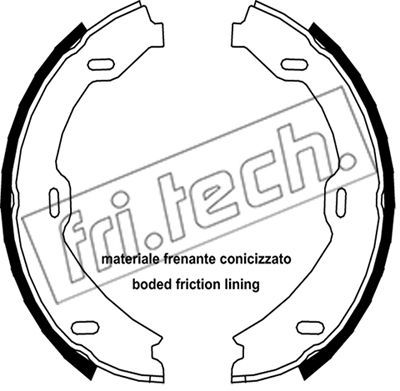 Комплект гальмівних колодок, стоянкове гальмо fri.tech. 1052.128