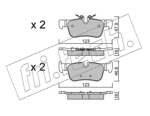 Brake Pad Set, disc brake fri.tech. 1062.0