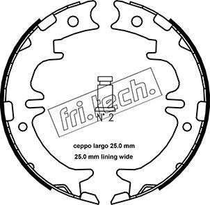 Brake Shoe Set, parking brake fri.tech. 1115.311