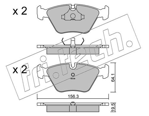 Brake Pad Set, disc brake fri.tech. 124.0