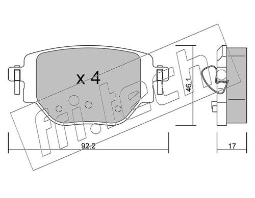 Brake Pad Set, disc brake fri.tech. 1246.0