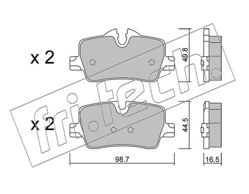 Brake Pad Set, disc brake fri.tech. 1264.0