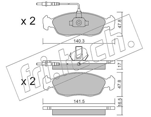 Brake Pad Set, disc brake fri.tech. 159.0