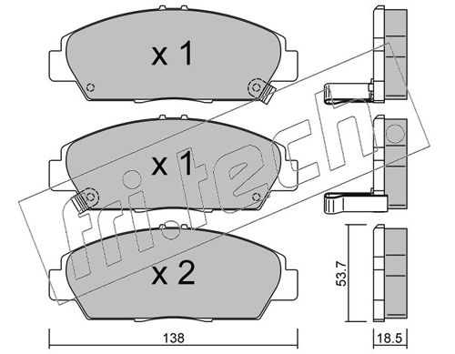 Brake Pad Set, disc brake fri.tech. 175.0