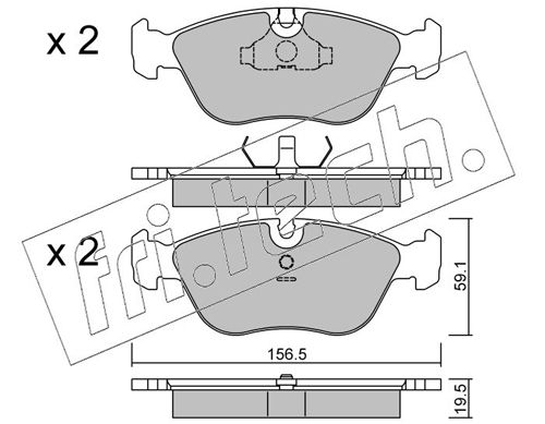 Brake Pad Set, disc brake fri.tech. 189.0