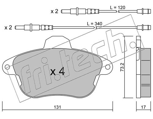 Brake Pad Set, disc brake fri.tech. 191.0