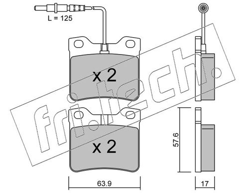 Brake Pad Set, disc brake fri.tech. 199.0