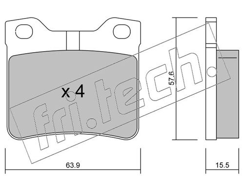 Brake Pad Set, disc brake fri.tech. 199.1