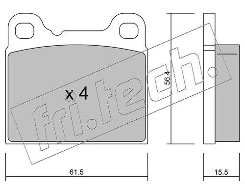 Brake Pad Set, disc brake fri.tech. 209.0