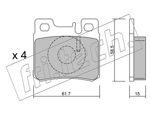 Brake Pad Set, disc brake fri.tech. 212.0