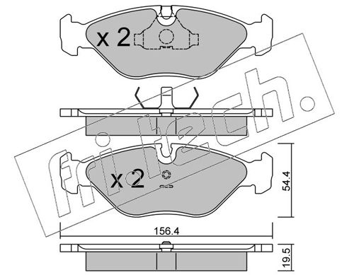 Brake Pad Set, disc brake fri.tech. 218.0