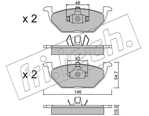 Brake Pad Set, disc brake fri.tech. 220.1