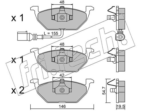 Brake Pad Set, disc brake fri.tech. 220.2