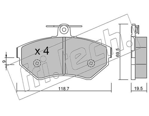 Brake Pad Set, disc brake fri.tech. 224.0