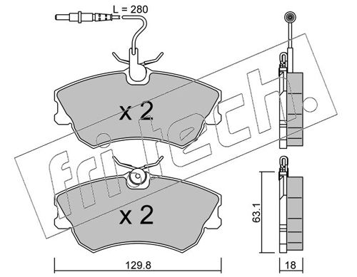 Brake Pad Set, disc brake fri.tech. 231.0