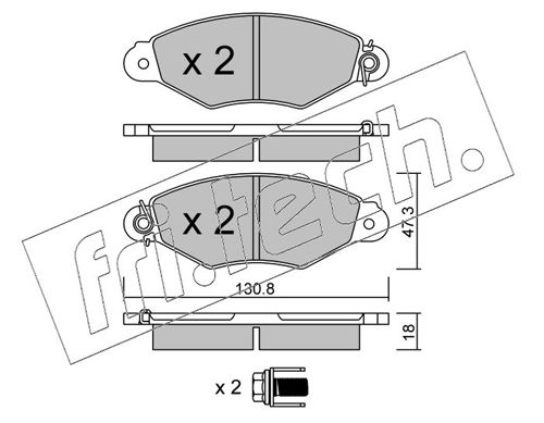 Brake Pad Set, disc brake fri.tech. 262.0