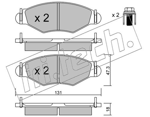 Brake Pad Set, disc brake fri.tech. 263.0