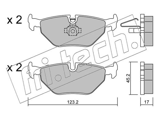 Brake Pad Set, disc brake fri.tech. 270.0