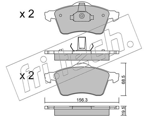 Brake Pad Set, disc brake fri.tech. 272.0