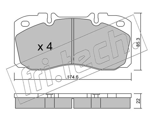 Brake Pad Set, disc brake fri.tech. 277.0