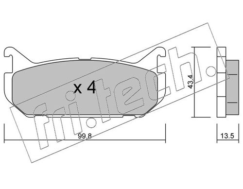 Brake Pad Set, disc brake fri.tech. 312.0