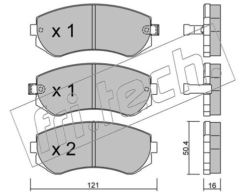 Brake Pad Set, disc brake fri.tech. 313.0