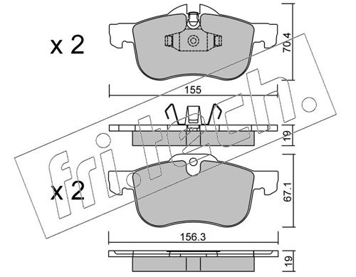 Brake Pad Set, disc brake fri.tech. 316.0