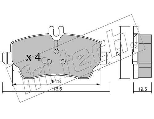 Brake Pad Set, disc brake fri.tech. 319.1